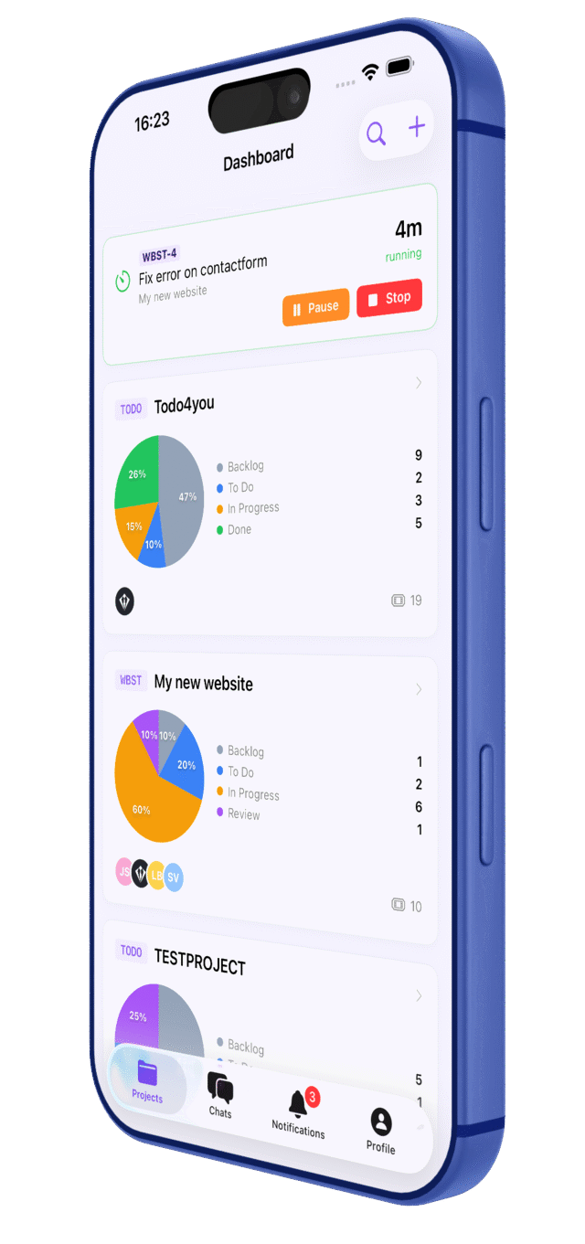De Todo4you-app op een iPhone